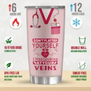 Stainless-steel travel mugs