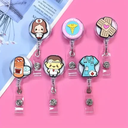 Retractable badge reel (6 piece)