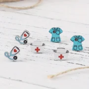 Nurse icon earring stud set (3 pair) - Image 2