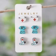 Nurse icon earring stud set (3 pair)