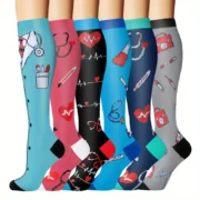 Novelty compression nursing socks (6 pairs) - Image 2