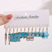 Nurse charm dangle earring set (6 pair)