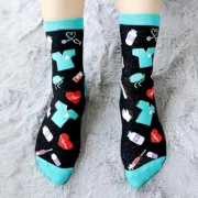 Novelty nursing socks – 5 fun pairs (calf) - Image 2